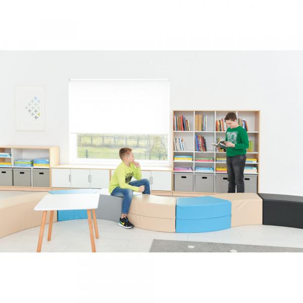 Achtelkreis-Sitz Paolo, kurz, beige