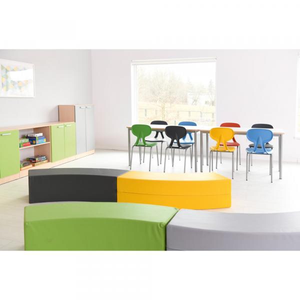 Achtelkreis-Sitz Paolo, lang, gelb