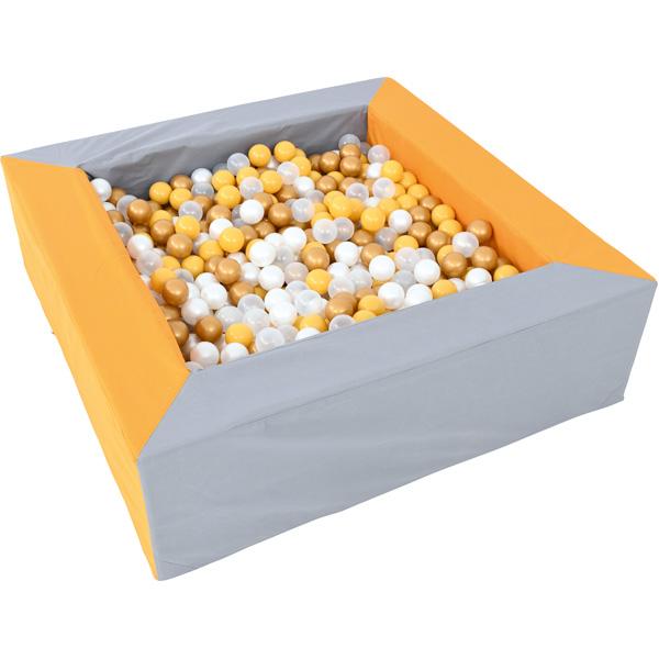 Ballbad 1,5 m, grau-senf, H 45, inkl. Bälle
