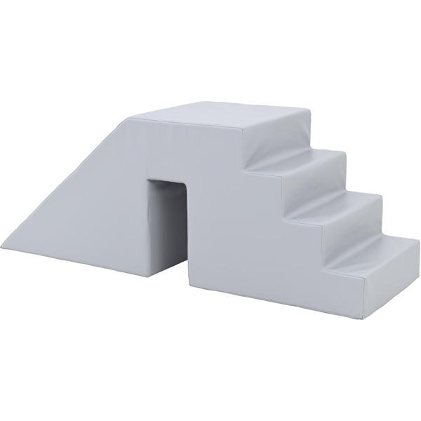 Treppe mit Rutsche, grau für Ballbäder H 45 cm