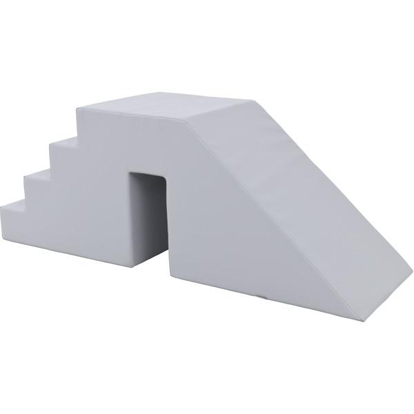 Treppe mit Rutsche, grau für Ballbäder H 45 cm