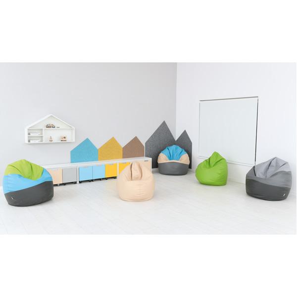 Sitzsack Maxi, grafit-blau-grün