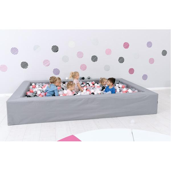 Ballbad R 3 m, grau, H 45, inkl. Bälle (pink-weiss)