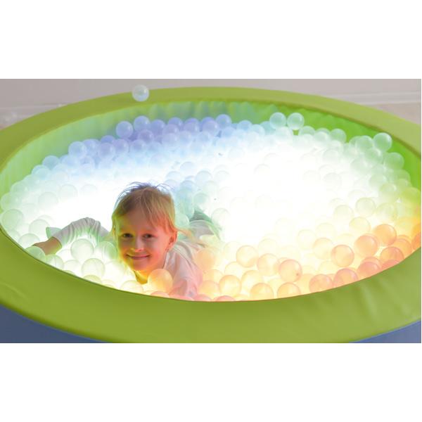 Ballbad rund, inkl. Bälle, mit LED-Leuchten