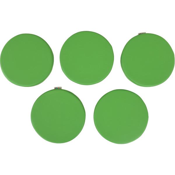 Bodenkissen, rund, 5er-Set, dunkelgrün