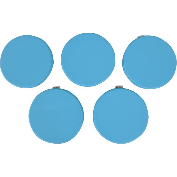 Bodenkissen, rund, 5er-Set, helltürkis