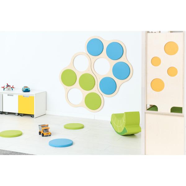 Bodenkissen, rund, 5er-Set, dunkeltürkis