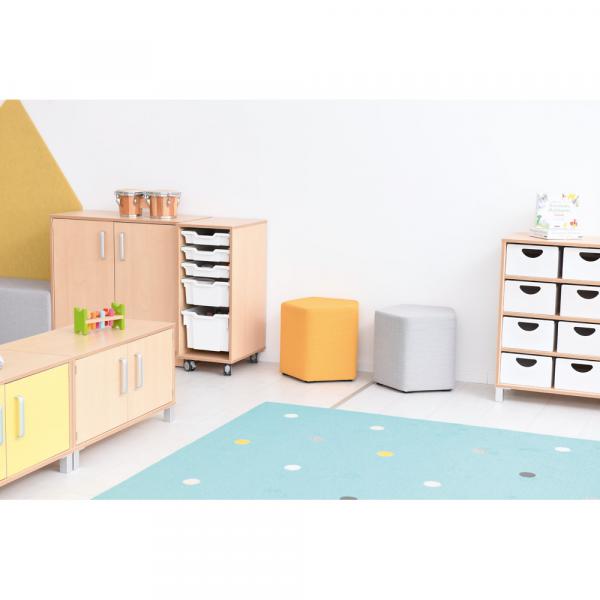 Inflamea Hocker pentagonal, hellgrau