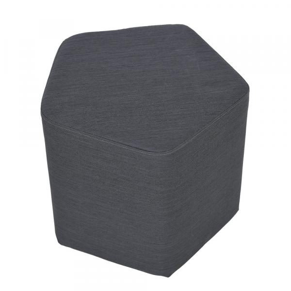 Inflamea Hocker pentagonal, schiefergrau