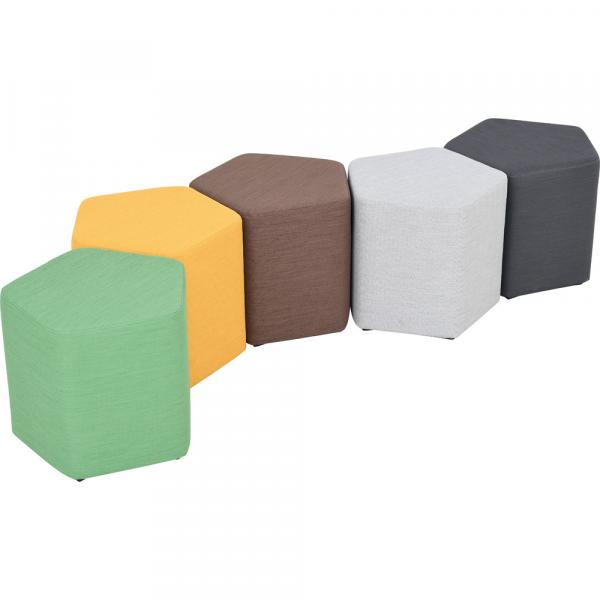 Inflamea Hocker pentagonal, schiefergrau