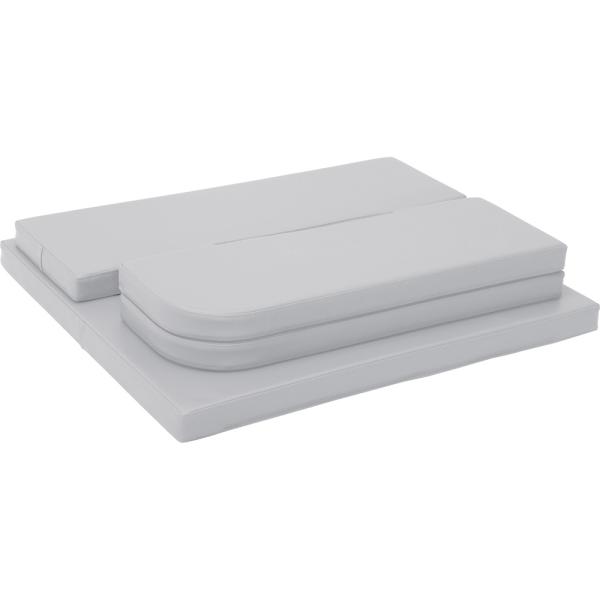 Wickelauflage, Seitenteile aufstellbar, gross, grau