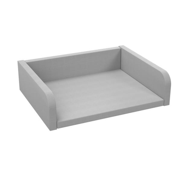 Wickelauflage, Seitenteile aufstellbar, gross, grau
