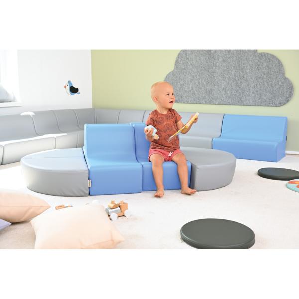 Viertelkreis-Sitz, grau