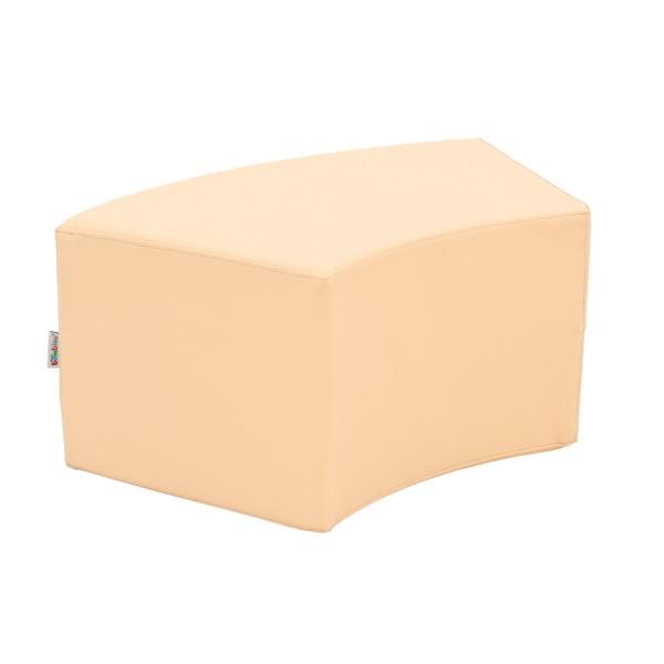 Achtelkreis-Sitz Paolo, kurz, pastellorange