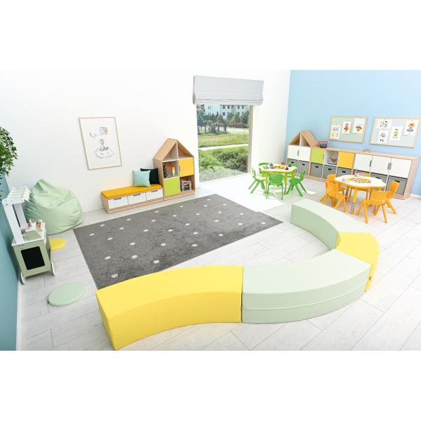 Achtelkreis-Sitz Paolo, lang, pastellgrün