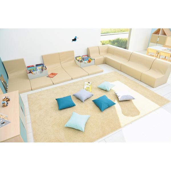 Matte für Leseecke, 60 x 60, mit Lehne, beige