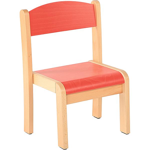 Stuhl Philip 1, Sitzhöhe 26 cm, für Tischhöhe 46 cm, rot