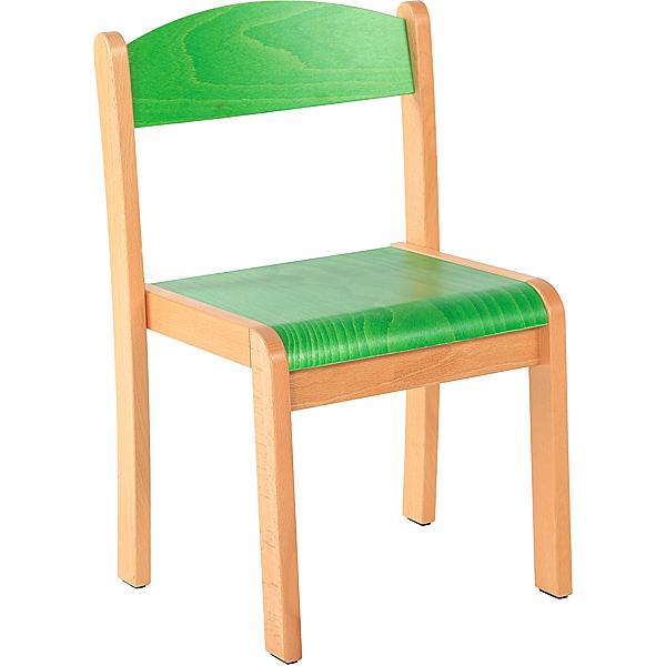 Stuhl Philip 3, Sitzhöhe 35 cm, für Tischhöhe 59 cm, grün