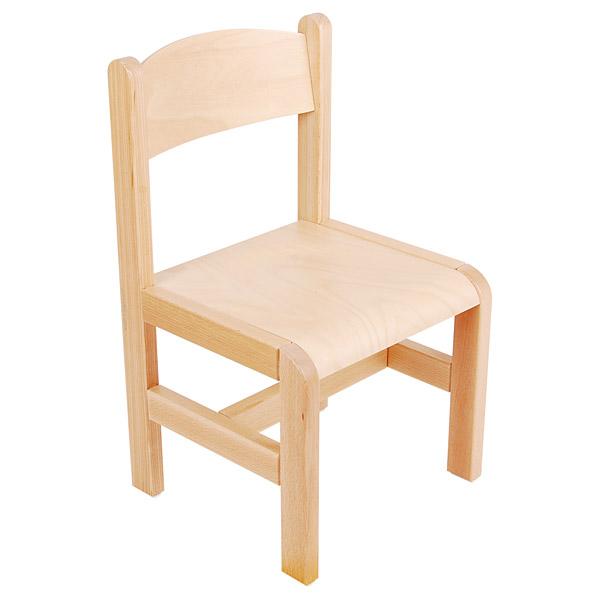Stuhl Leon 3 mit Filzgleitern, Sitzhöhe 35 cm, für Tischhöhe 59 cm, Buche