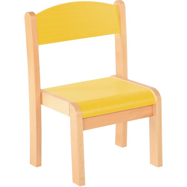 Stuhl Philip 2, Sitzhöhe 31 cm, für Tischhöhe 53 cm, sonnengelb