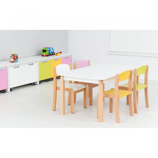 Stuhl Philip 3, Sitzhöhe 35 cm, für Tischhöhe 59 cm, sonnengelb