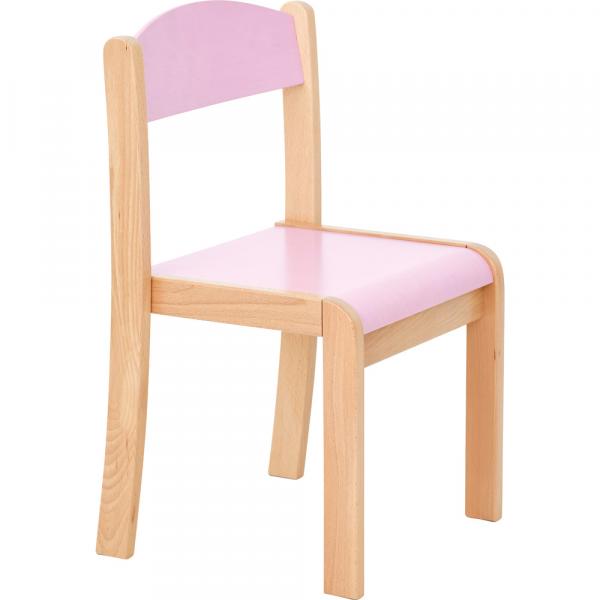 Stuhl Philip 3 mit Filzgleitern, Sitzhöhe 35 cm, für Tischhöhe 59 cm, rosa