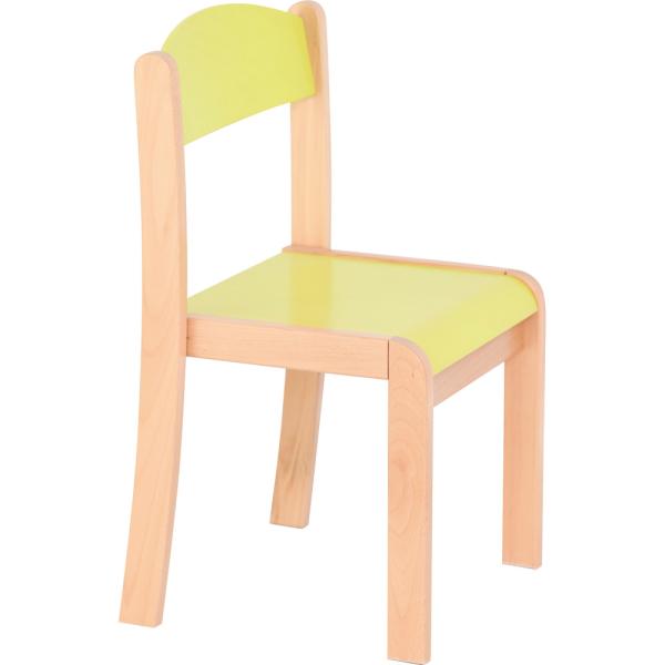 Stuhl Philip 3, Sitzhöhe 35 cm, für Tischhöhe 59 cm, limonengrün