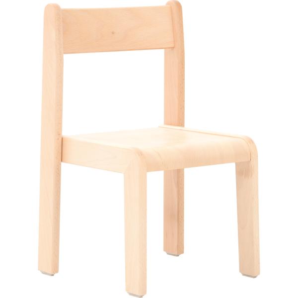 Stuhl Alex 2 mit Filzgleitern, SH 31 cm, Buche