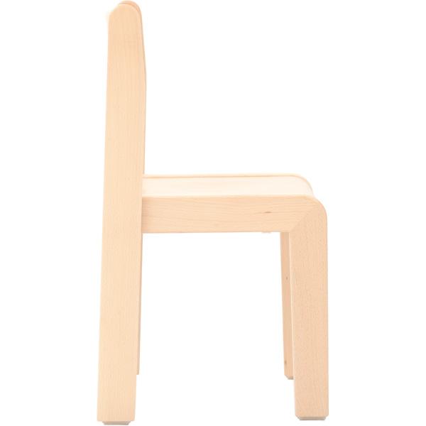 Stuhl Alex 4 mit Filzgleitern, Sitzhöhe 38 cm, für Tischhöhe 64 cm, Buche