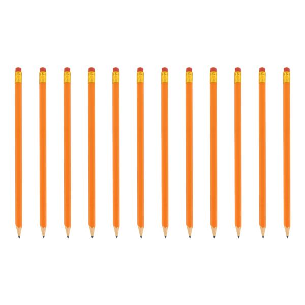 Bleistift mit Radiergummi, 12 Stck.