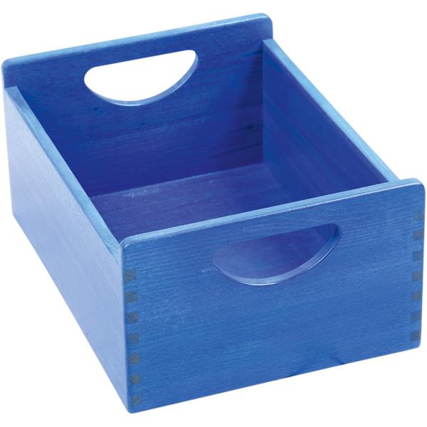 Holzbehälter, blau