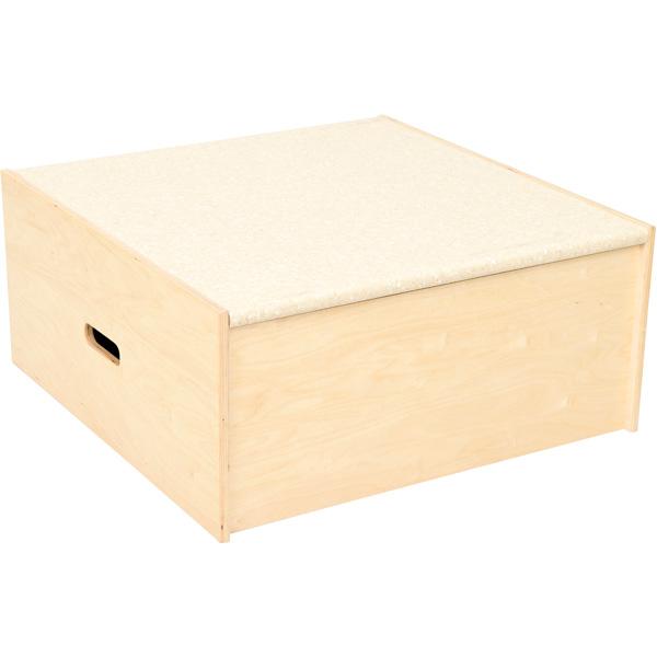 Quadratpodest, Höhe 30 cm, Linoleum beige