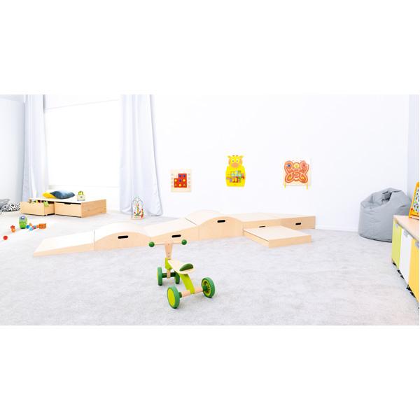 Quadratpodest, Höhe 10 cm, Linoleum beige