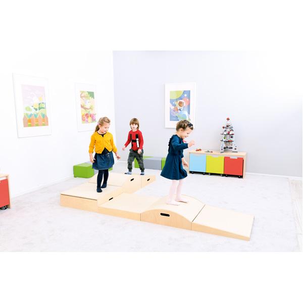 Podest Rampe, Höhe 10 cm, Linoleum beige