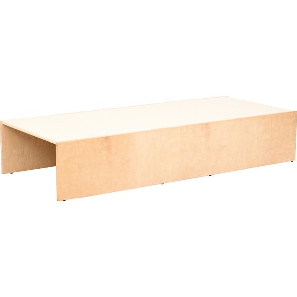 Podest für 2 Schübe, schmale Seite, Linoleum beige