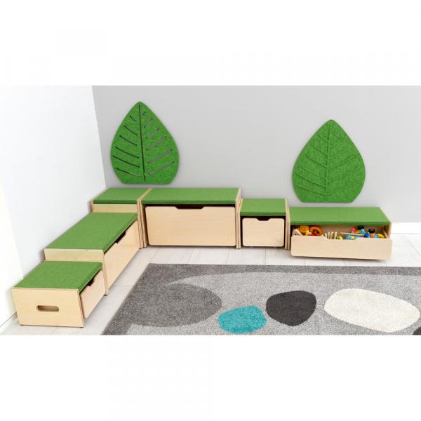 Podestbank, B 33, H 34 cm, hellgrün