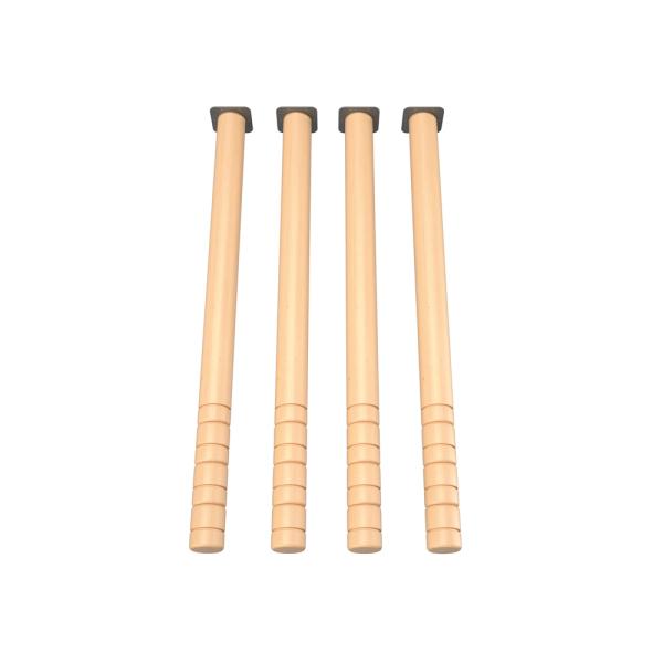 Flexi Tischbeine rund, hvstb. 58-76 cm, 4 Stck., Buche