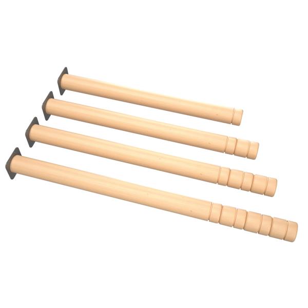 Flexi Tischbeine rund, hvstb. 58-76 cm, 4 Stck., Buche