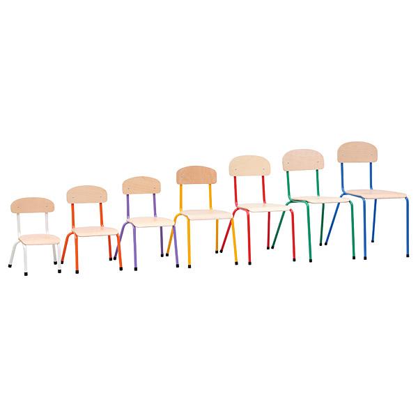 Stuhl Bambino 0, Sitzhöhe 21 cm, für Tischhöhe 40 cm - weiss