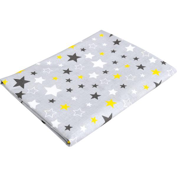 Deckenbezug, 70 x 120 cm, grau mit Sternen