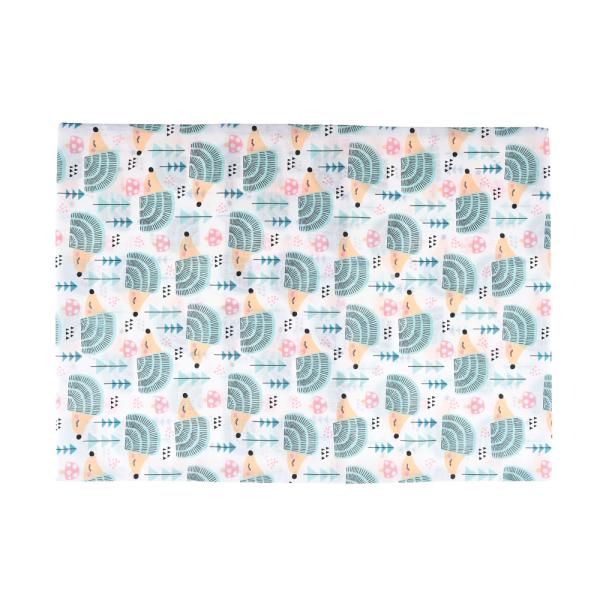 Kissenbezug, 40 x 60 cm, weiss, mit Igelchen