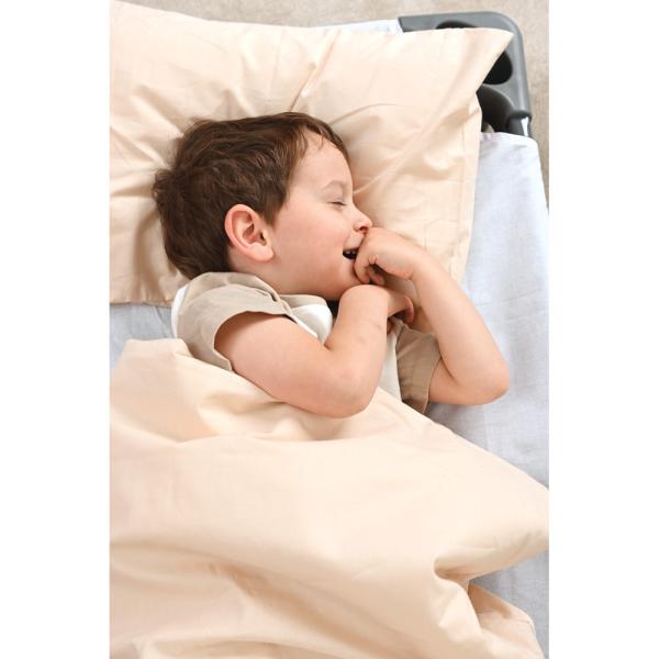 Bettwäscheset klein, mit Kissen und Decke, beige