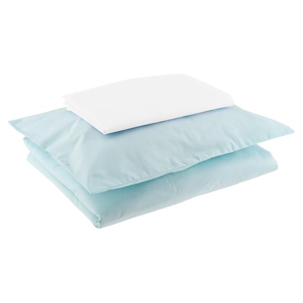 Bettwäscheset klein, mit Kissen und Decke, minze