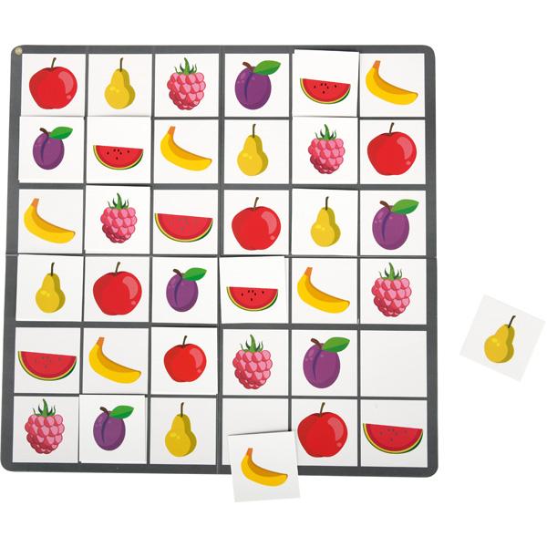 Zweiseitiges Sudoku 6 x 6 - Obst und Vögel