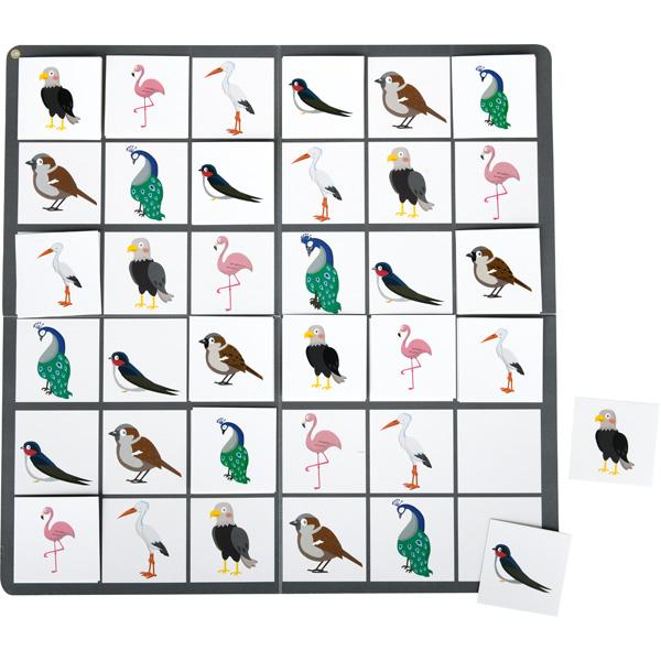 Zweiseitiges Sudoku 6 x 6 - Obst und Vögel