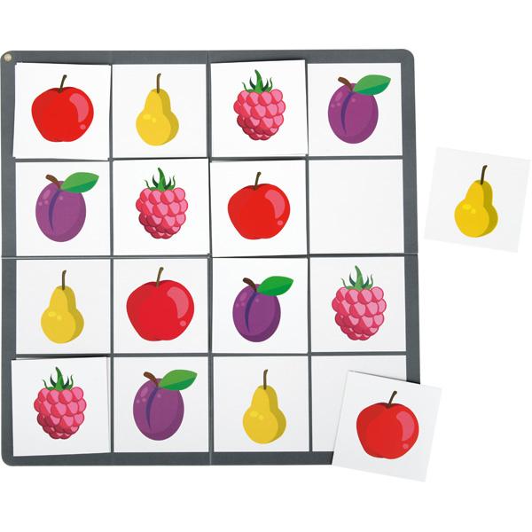 Zweiseitiges Sudoku 4 x 4 - Obst und Emotionen