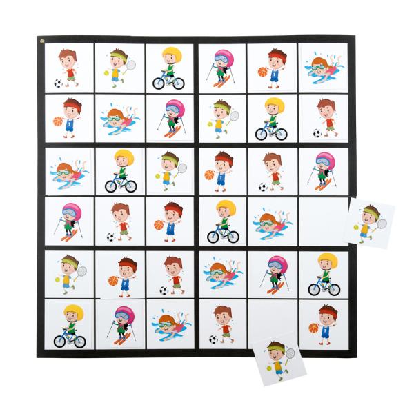 Zweiseitiges Sudoku 6 x 6 - Berufe und Sport
