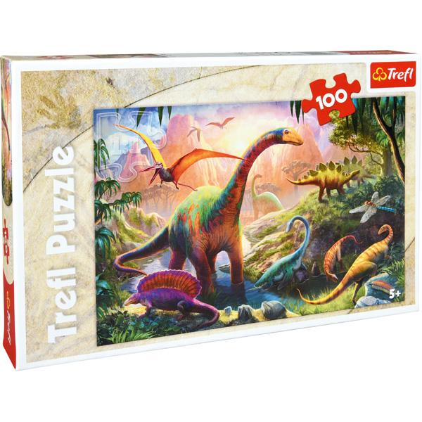 Puzzle Die Welt der Dinosaurier, 100 Teile