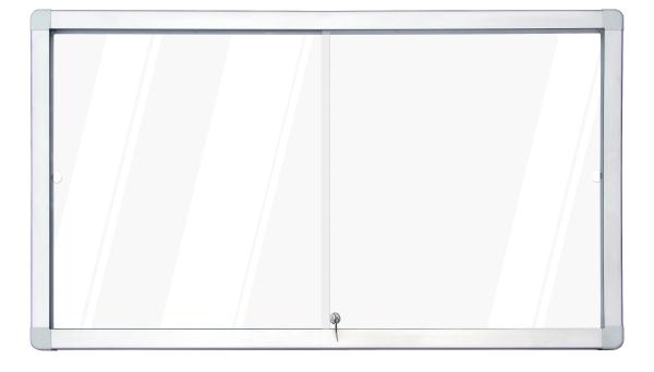 Schaukasten Innenbereich mit Schiebetüren, magnetisches Whiteboard, 97 x 70 cm