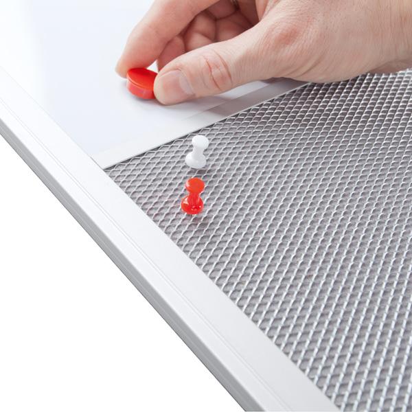 Tafel Combi - 2 Oberflächen: Whiteboard + PinMag, 120x90